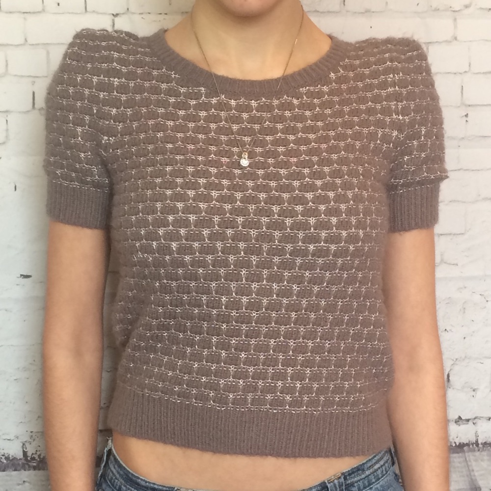 ❤️Taupe Frenchi Dante Cropped Sweater
